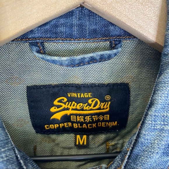 Superdry Men's Blue Denim Casual Button Down Shirt - Picture 5 of 10